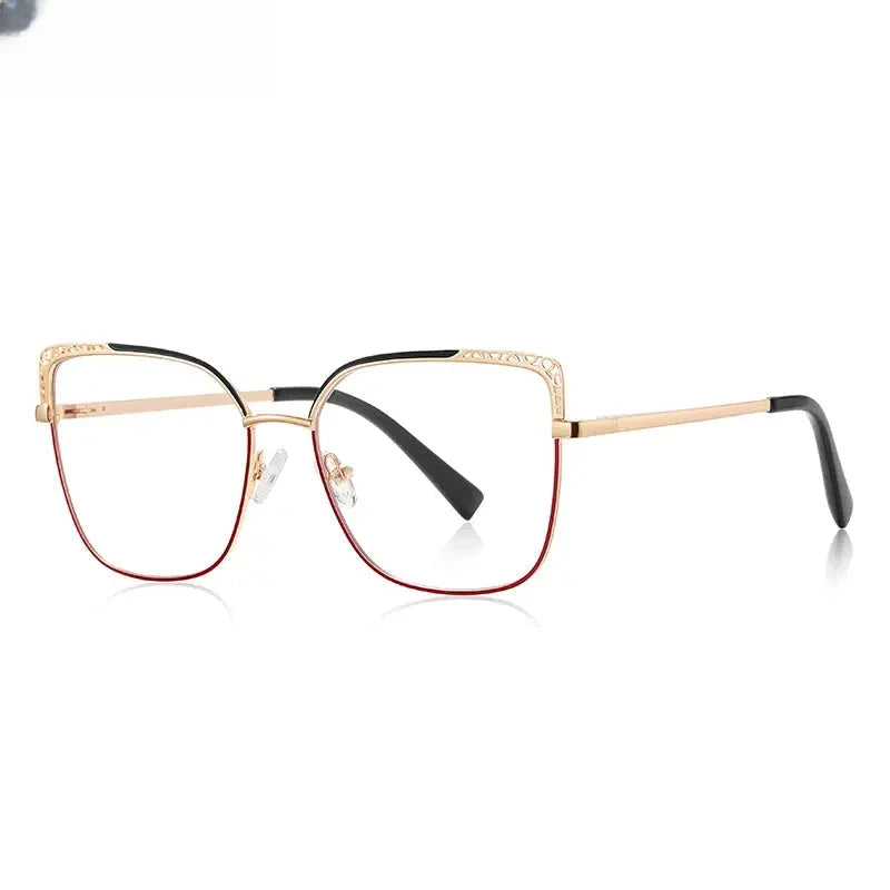 Women's Square Full Rim Alloy Reading Glasses 3114 — view 7 | Rx Spectacle