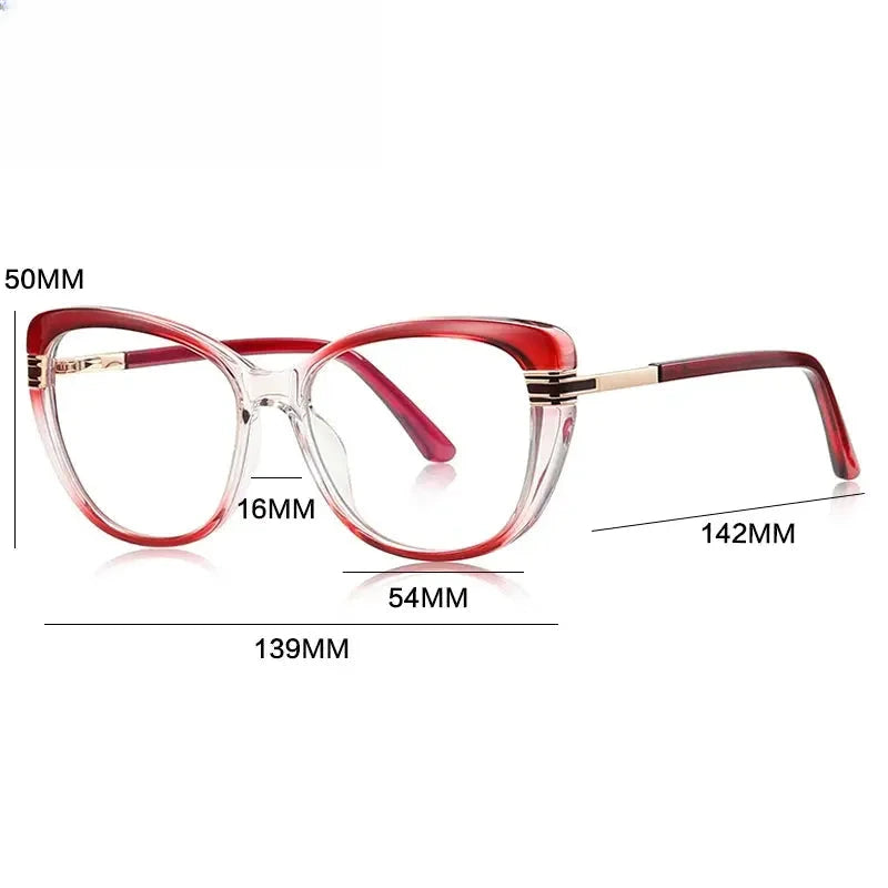 Women's Butterfly Full Rim Titanium Reading Glasses G2274 — view 2 | Rx Spectacle