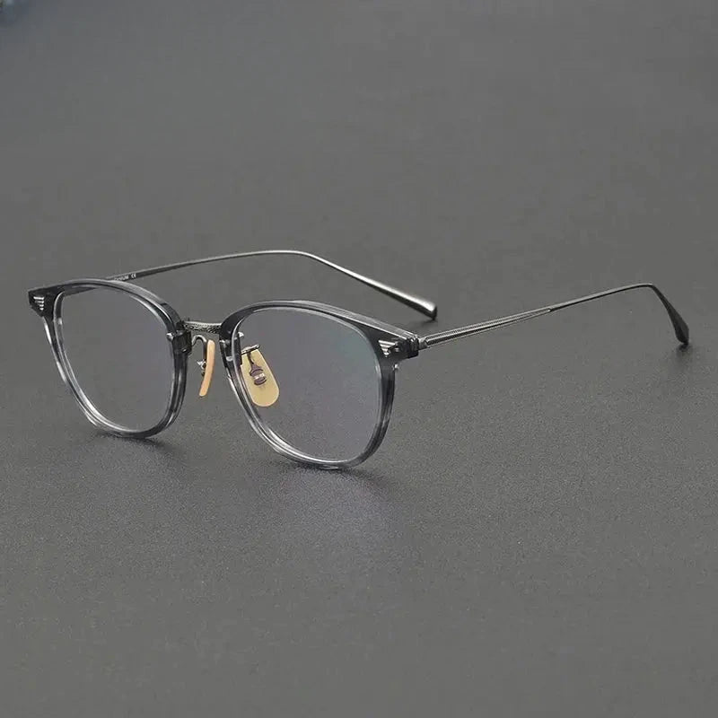 Unisex Square Full Rim Titanium Prescription Glasses 936548 — view 5 | Rx Spectacle