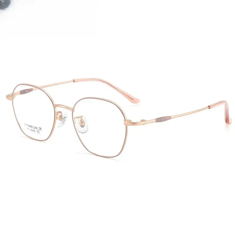 Unisex Polygon Full Rim Titanium Prescription Glasses 406292 — view 6 | Rx Spectacle