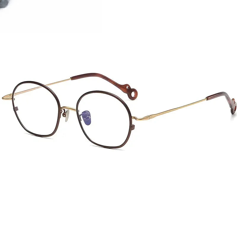 Unisex Irregular Full Rim Titanium Prescription Glasses 45960 — view 1 | Rx Spectacle
