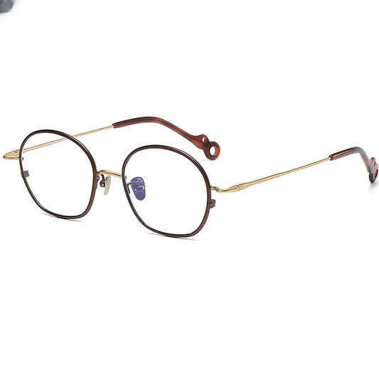 Unisex Irregular Full Rim Titanium Prescription Glasses 45960 — view 1 | Rx Spectacle