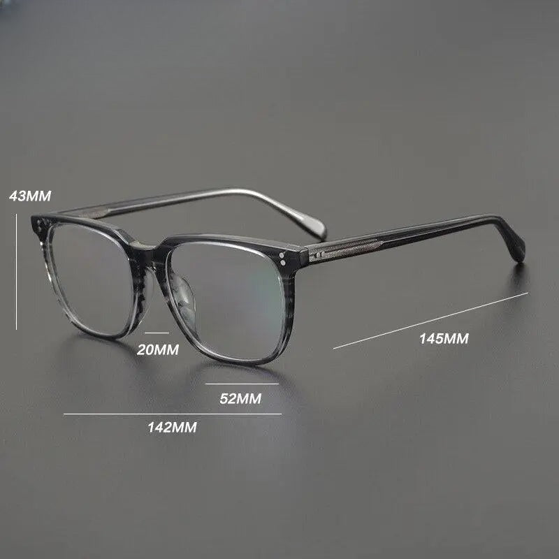 Unisex Square Full Rim Acetate Prescription Glasses Gxyj778 — view 9 | Rx Spectacle