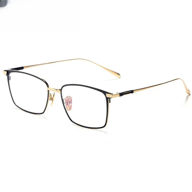 Women's Square Full Rim Titanium Prescription Glasses 18314 — view 4 | Rx Spectacle