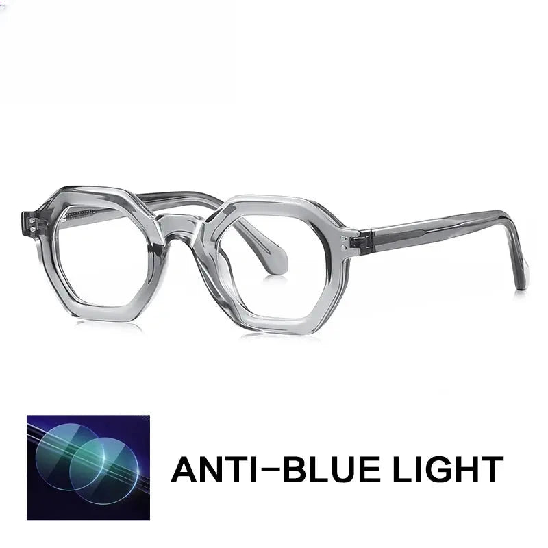 Unisex Polygon Full Rim Titanium Reading Glasses Gxy2050 — view 4 | Rx Spectacle