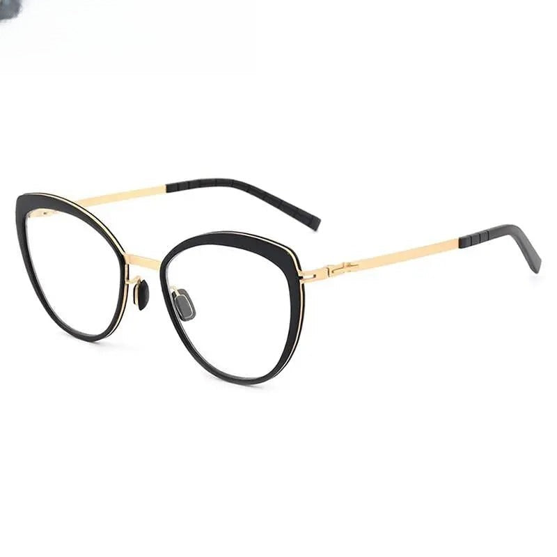 Women's Cat Eye Full Rim Acetate Prescription Glasses 8908 — view 4 | Rx Spectacle