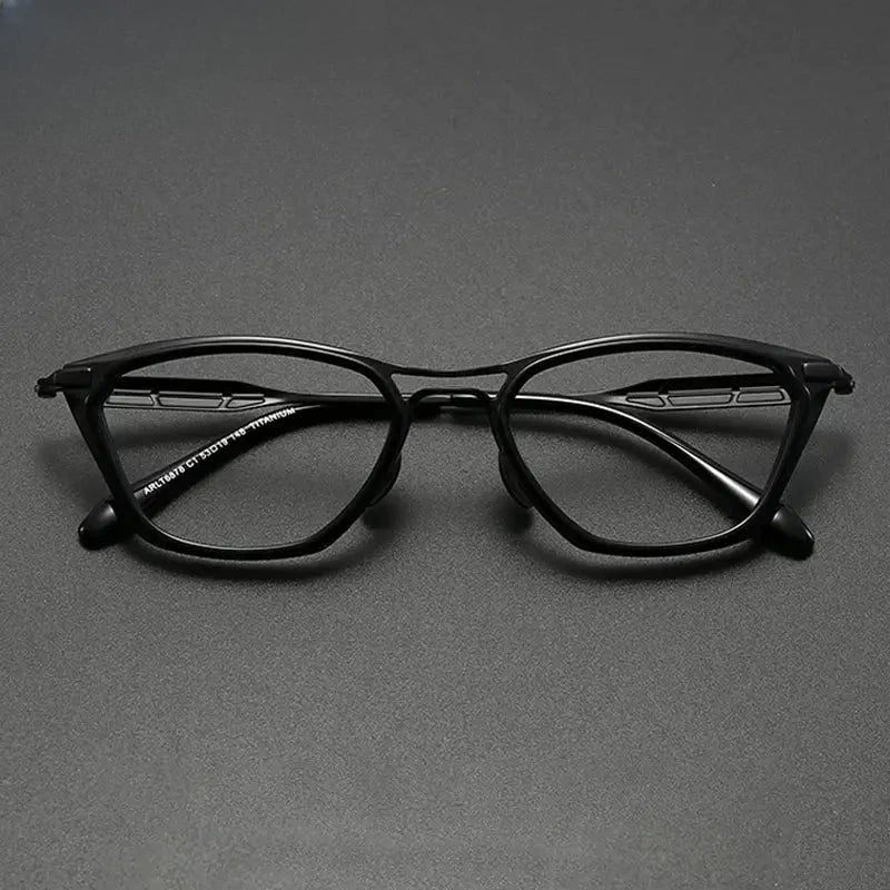 Unisex Browline Full Rim Titanium Prescription Glasses 626878 — view 1 | Rx Spectacle
