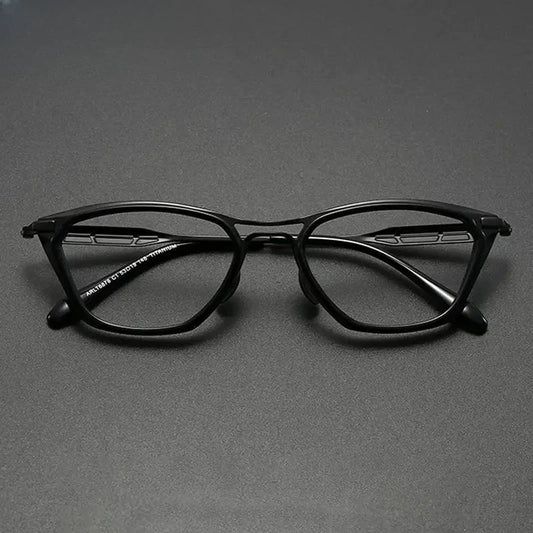 Unisex Browline Full Rim Titanium Prescription Glasses 626878 — view 1 | Rx Spectacle