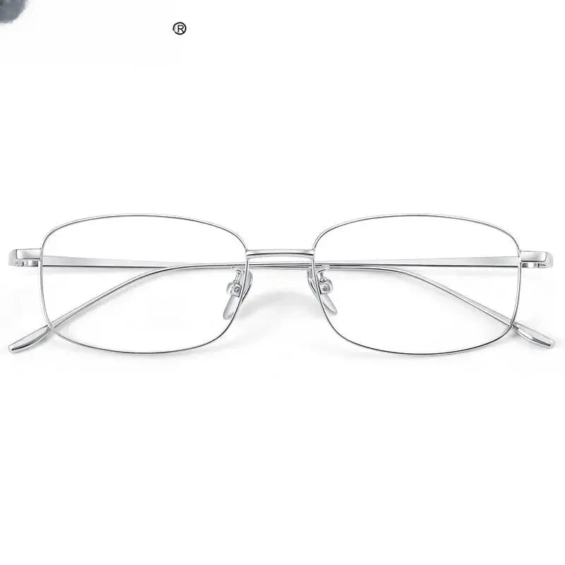 Unisex Square Full Rim Titanium Reading Glasses 8027 — view 1 | Rx Spectacle