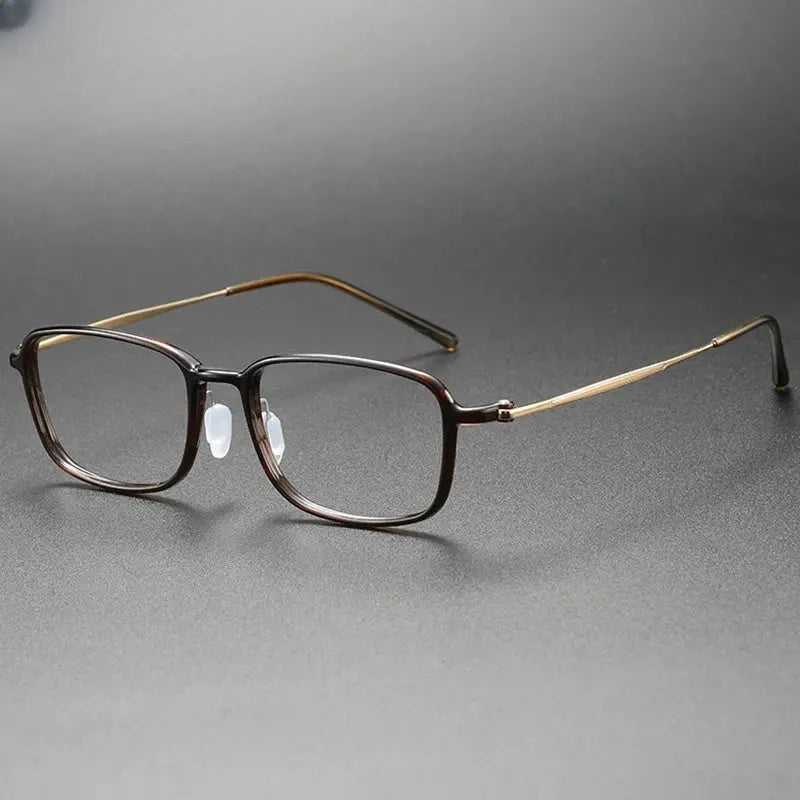 Unisex Polygon Full Rim Titanium Prescription Glasses 86324 — view 5 | Rx Spectacle