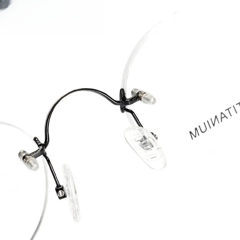 Unisex Round Rimless Titanium Prescription Glasses Kr16035 — view 7 | Rx Spectacle