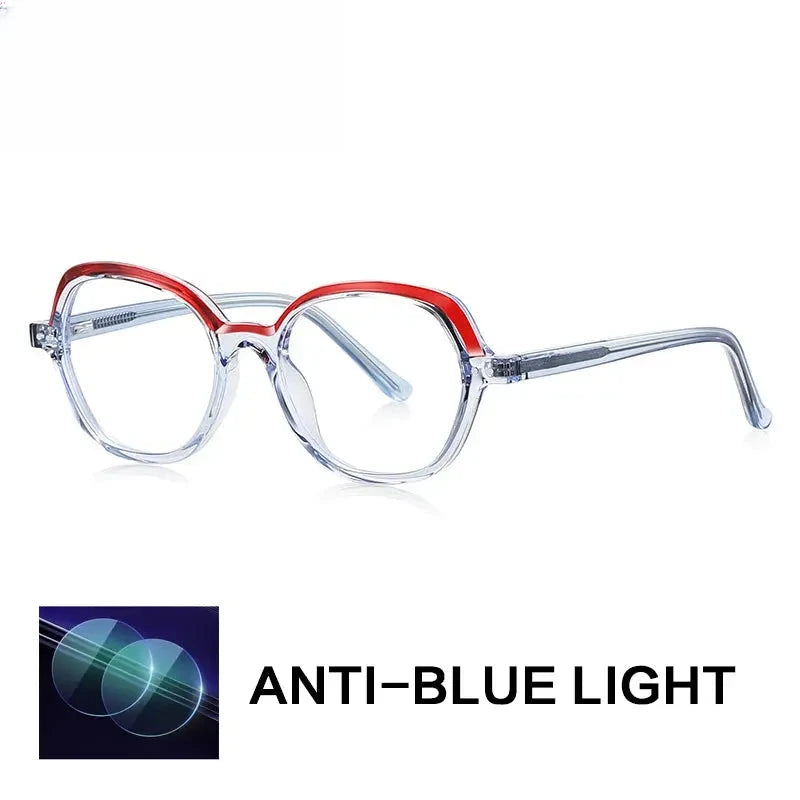 Women's Oval Full Rim Titanium Reading Glasses Gxyj9051 — view 8 | Rx Spectacle