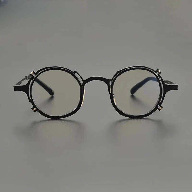 Unisex Round Full Rim Titanium Prescription Glasses Gxyj1213 — view 3 | Rx Spectacle