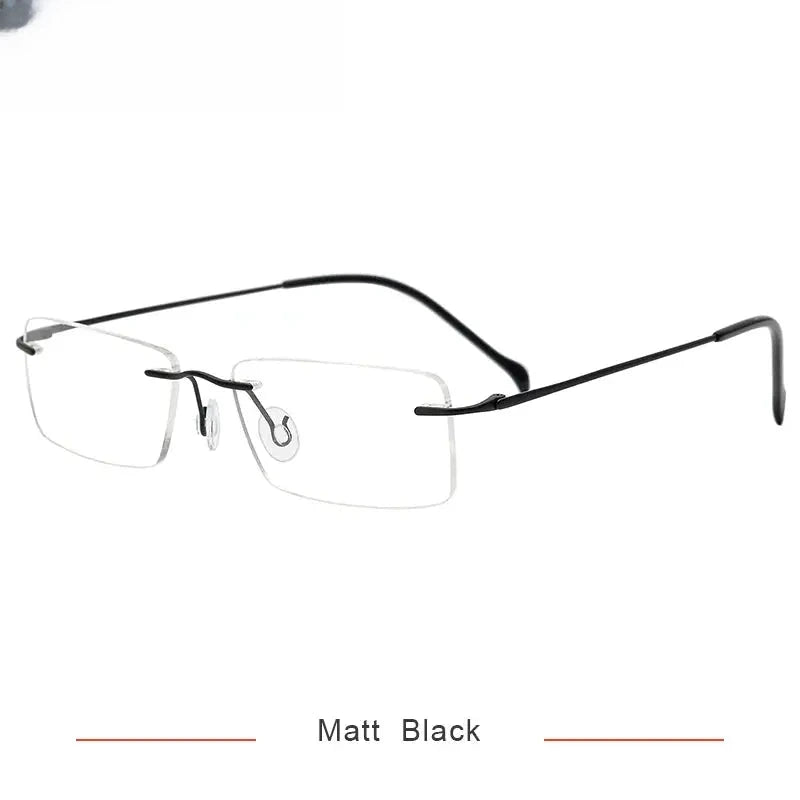 Women's Polygon Rimless Titanium Prescription Glasses 716020 — view 4 | Rx Spectacle