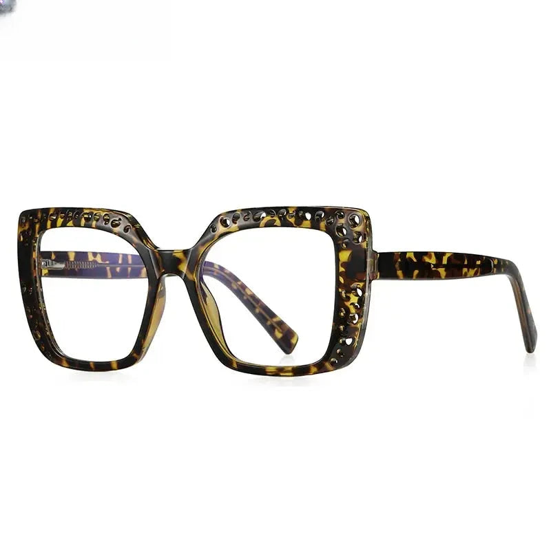 Women's Square Full Rim Titanium Reading Glasses 2188 — view 9 | Rx Spectacle