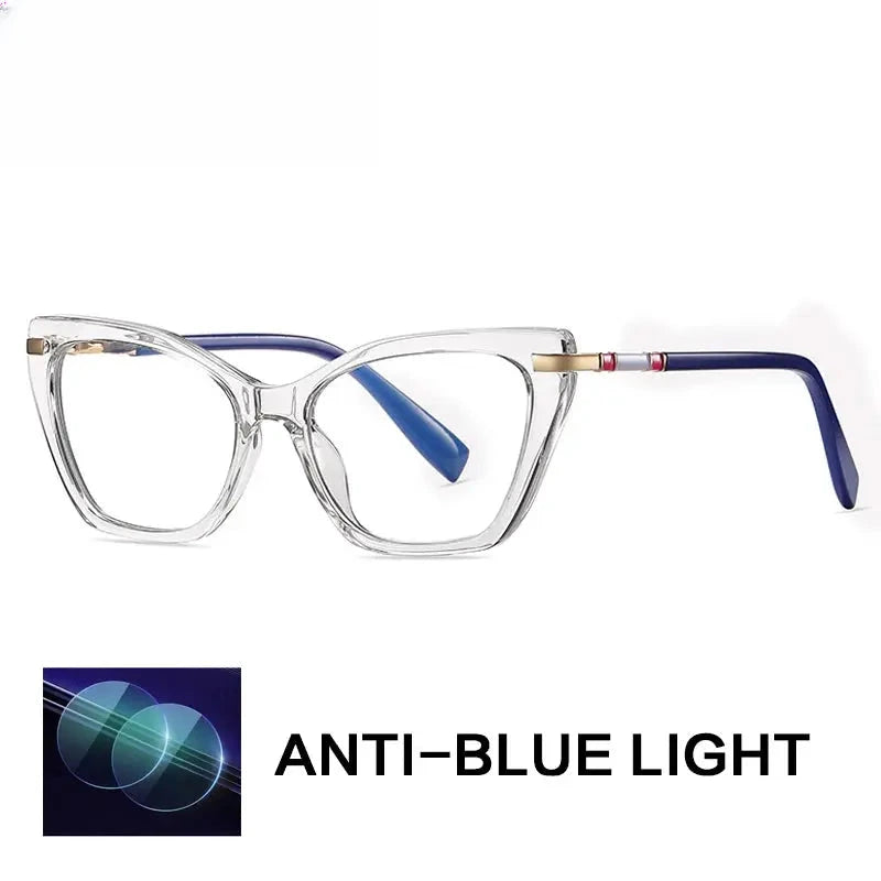 Women's Butterfly Full Rim Titanium Reading Glasses G2104 — view 8 | Rx Spectacle