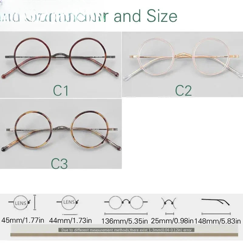 Women's Round Full Rim Titanium Prescription Glasses 535136 — view 2 | Rx Spectacle