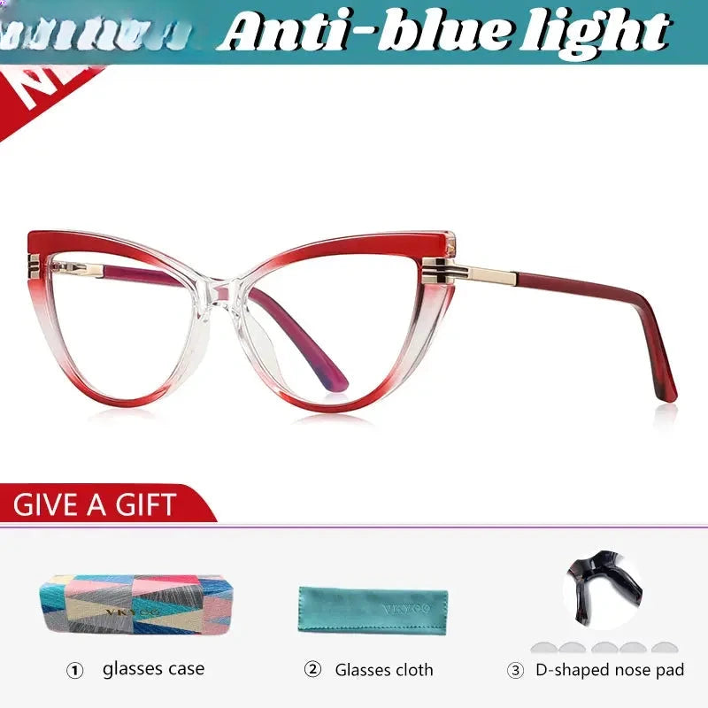 Women's Cat Eye Full Rim TR90 Reading Glasses 392264 — view 7 | Rx Spectacle
