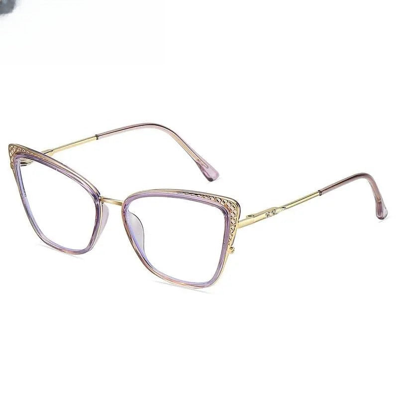 Women's Cat Eye Full Rim Titanium Prescription Glasses 1525 — view 6 | Rx Spectacle