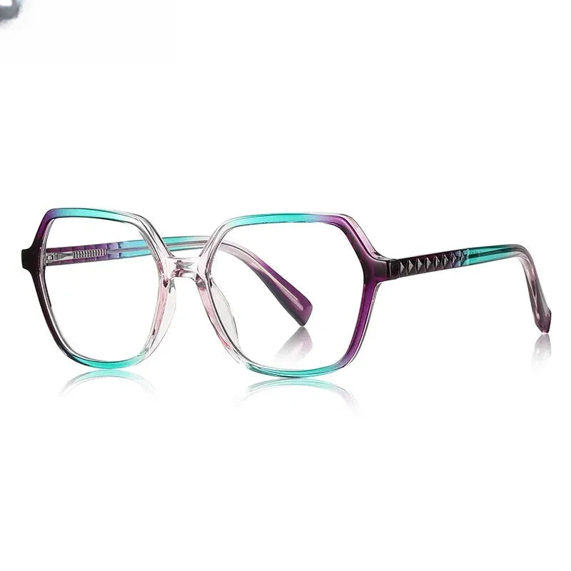 Unisex Polygon Full Rim Acetate Reading Glasses 2140 — view 11 | Rx Spectacle