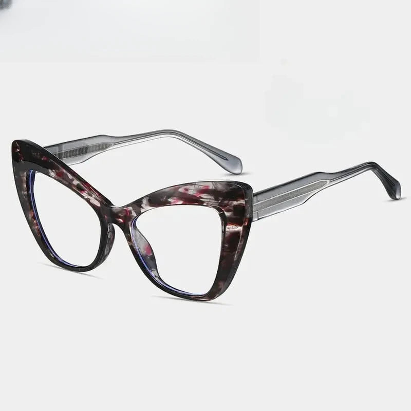 Women's Cat Eye Full Rim Titanium Prescription Glasses 87289 — view 1 | Rx Spectacle