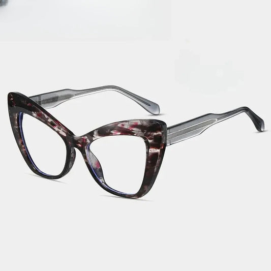 Women's Cat Eye Full Rim Titanium Prescription Glasses 87289 — view 1 | Rx Spectacle
