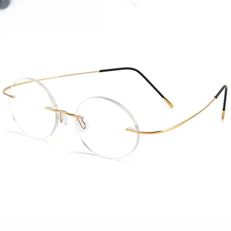 Women's Polygon Rimless Titanium Prescription Glasses 316016 — view 7 | Rx Spectacle