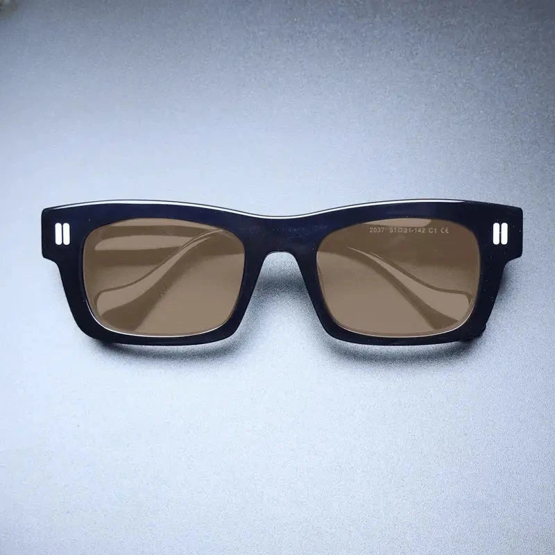 Unisex Square Full Rim Acetate Prescription Glasses M004 — view 9 | Rx Spectacle