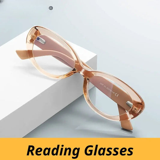 Women's Oval Full Rim Titanium Reading Glasses 512257 — view 1 | Rx Spectacle