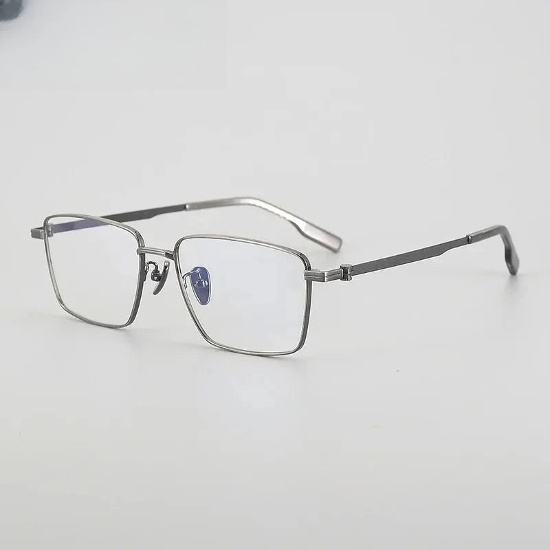Unisex Polygon Full Rim Titanium Prescription Glasses 886021 — view 3 | Rx Spectacle