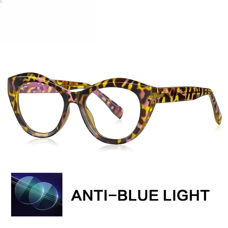 Women's Cat Eye Full Rim Titanium Reading Glasses Gx2168 — view 8 | Rx Spectacle