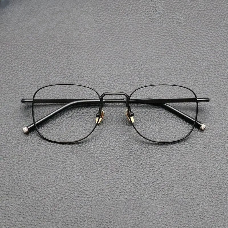 Unisex Square Full Rim Titanium Prescription Glasses Gxyj840 — view 2 | Rx Spectacle