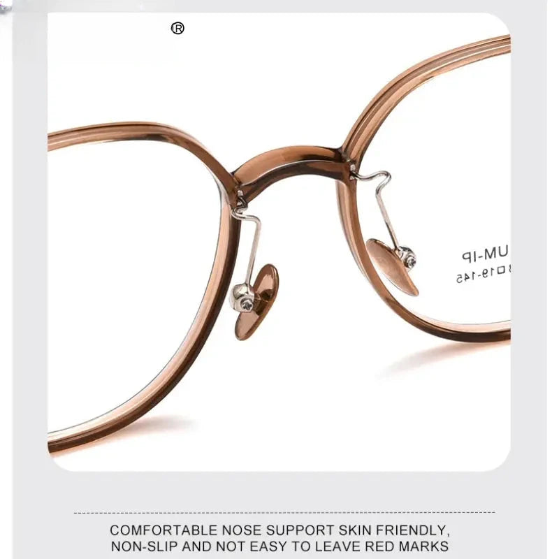 Women's Oval Full Rim Titanium Reading Glasses 9116 — view 6 | Rx Spectacle