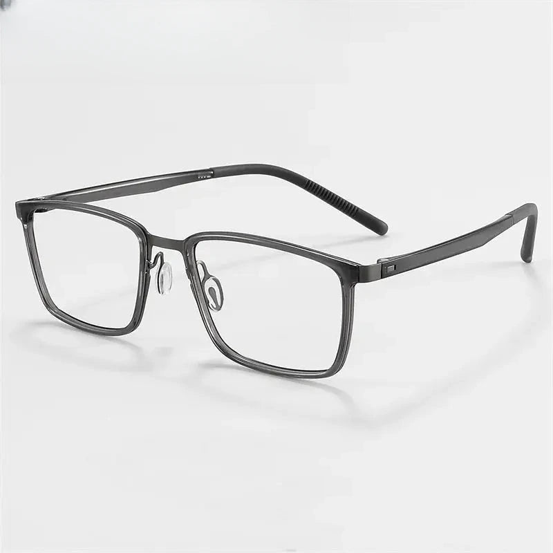 Women's Square Full Rim Titanium Prescription Glasses 612673 — view 6 | Rx Spectacle