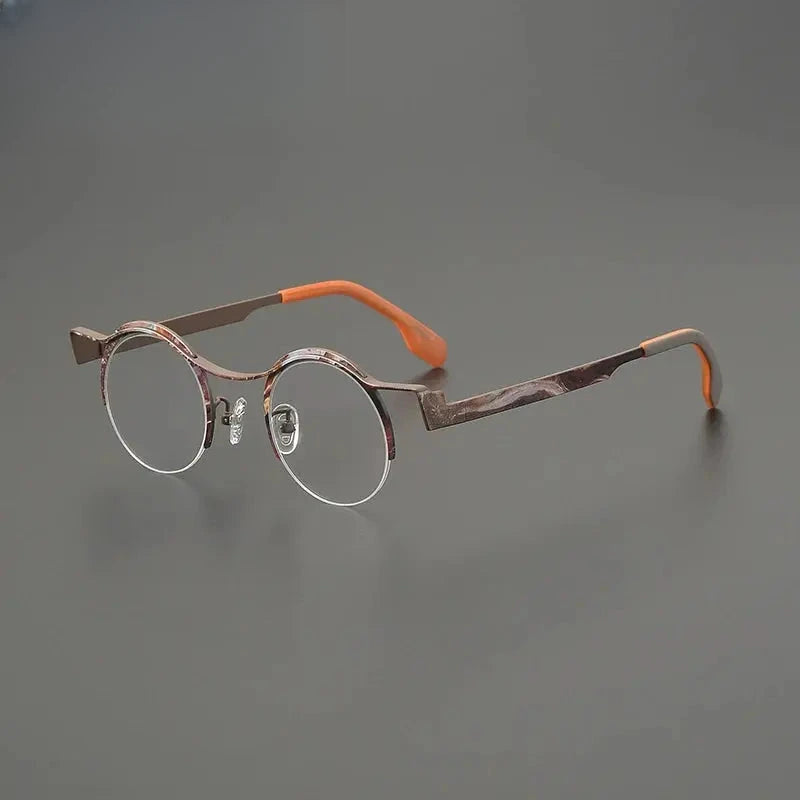 Women's Browline Semi-Rimless Titanium Prescription Glasses G85837 — view 4 | Rx Spectacle
