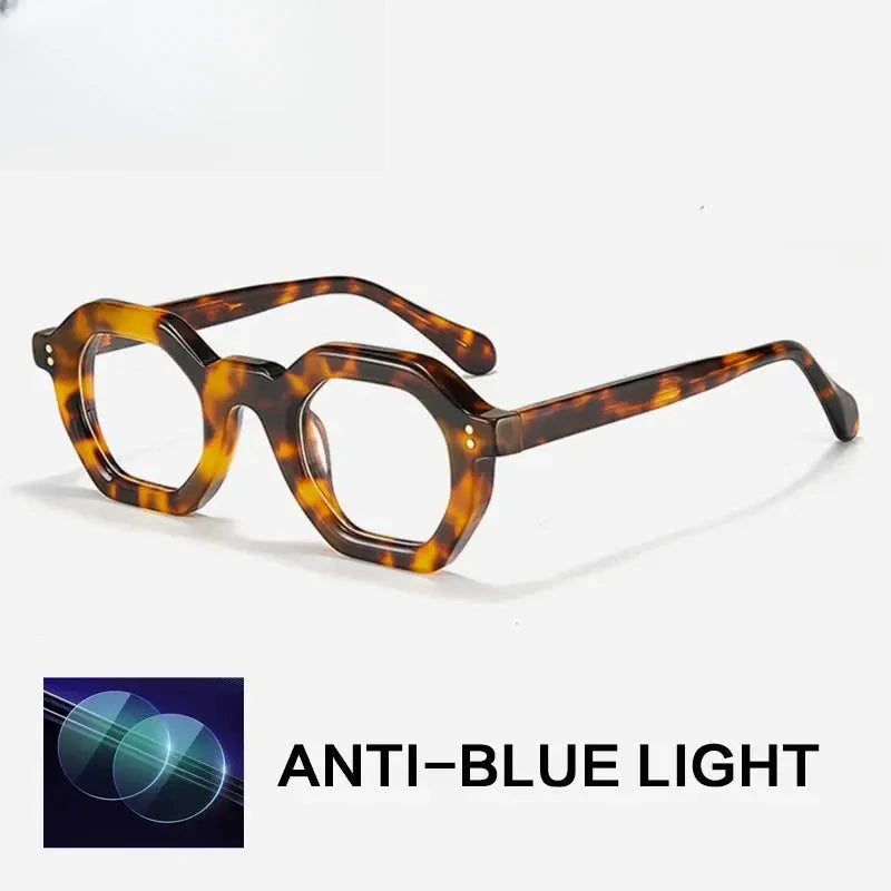 Unisex Oval Full Rim Acetate Flat Top Reading Glasses 29002 — view 4 | Rx Spectacle