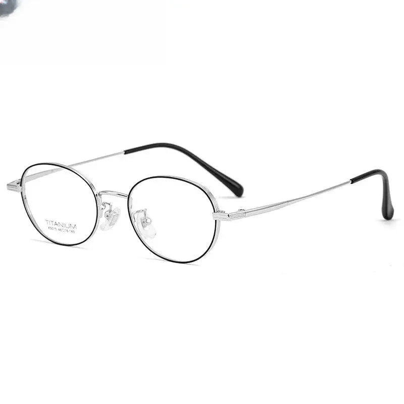 Unisex Round Full Rim Titanium Prescription Glasses 5015 — view 2 | Rx Spectacle
