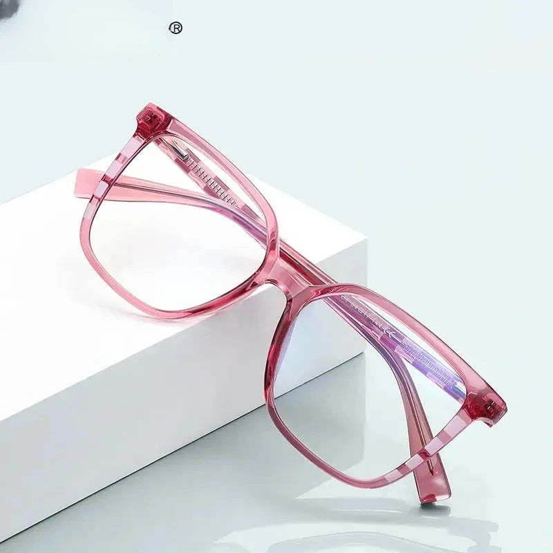Women's Square Full Rim Alloy Reading Glasses 2132 — view 1 | Rx Spectacle
