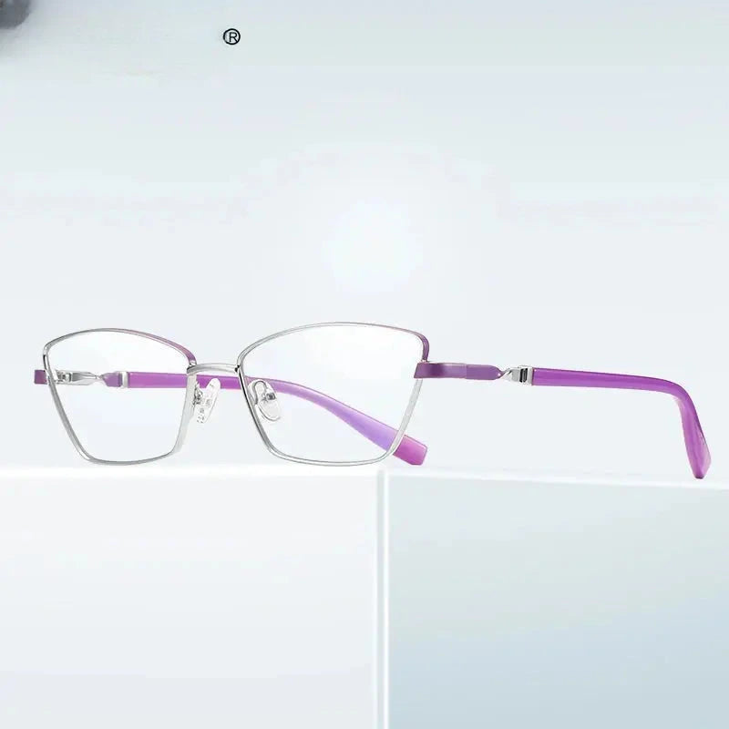 Unisex Square Full Rim Stainless Steel Reading Glasses 3012 — view 1 | Rx Spectacle