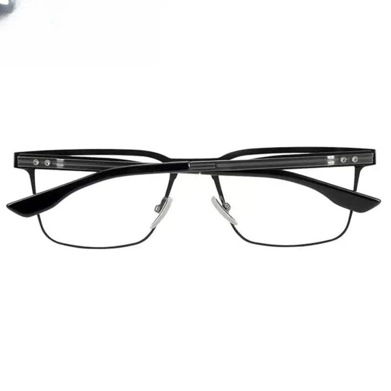 Men's Square Full Rim Titanium Prescription Glasses 151 — view 2 | Rx Spectacle