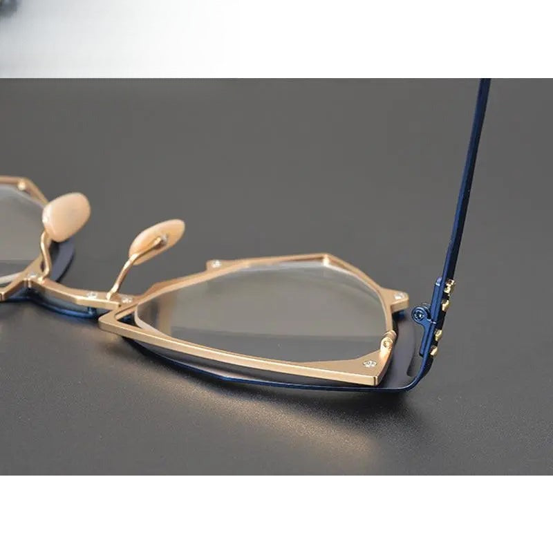 Unisex Triangle Full Rim Alloy Prescription Glasses Gxyj535 — view 13 | Rx Spectacle