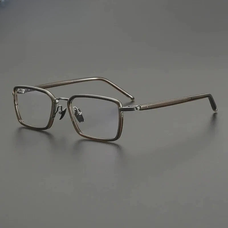 Unisex Square Full Rim Titanium Oversized Prescription Glasses G2172 — view 7 | Rx Spectacle