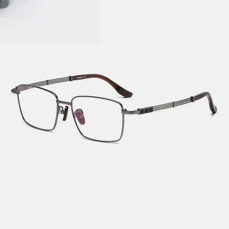 Unisex Square Full Rim Titanium Prescription Glasses Gxy1497 — view 7 | Rx Spectacle