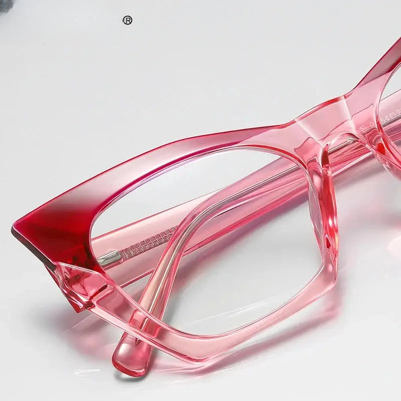 Unisex Cat Eye Full Rim Titanium Reading Glasses 2158 — view 3 | Rx Spectacle