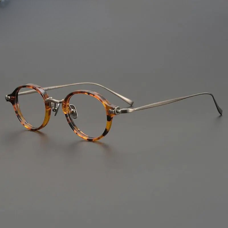 Unisex Round Full Rim Titanium Prescription Glasses Gxyj890 — view 5 | Rx Spectacle
