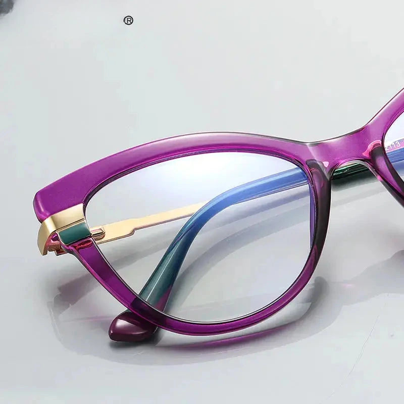 Women's Cat Eye Full Rim TR90 Reading Glasses 2113 — view 2 | Rx Spectacle