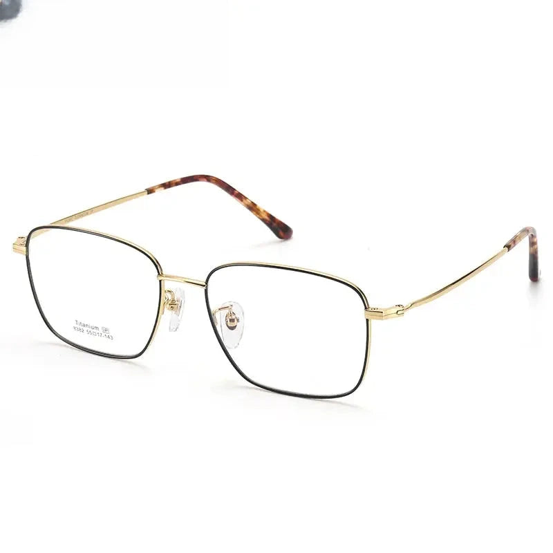 Unisex Square Full Rim Titanium Prescription Glasses 38382 — view 1 | Rx Spectacle