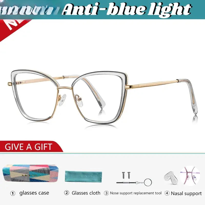 Women's Butterfly Full Rim TR90 Reading Glasses 31524 — view 3 | Rx Spectacle