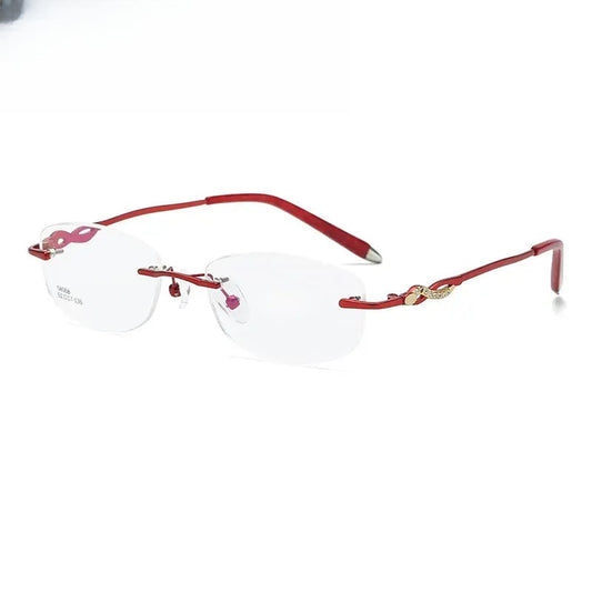 Women's Oval Rimless Alloy Prescription Glasses 58068 — view 1 | Rx Spectacle