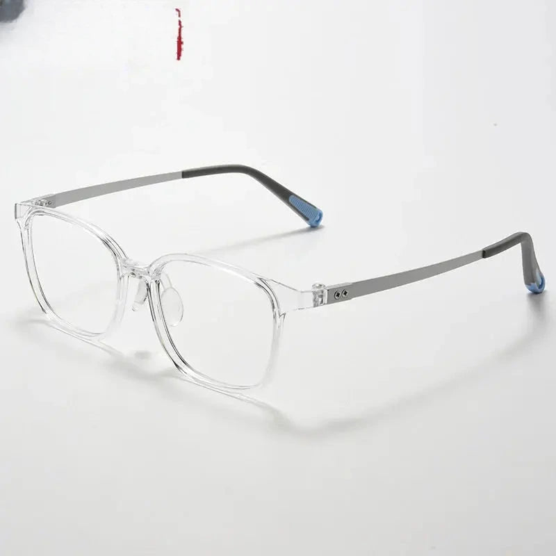 Unisex Square Full Rim Titanium Prescription Glasses 396010 — view 5 | Rx Spectacle